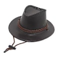 Miniatyrbild 2 av 5: Western Cowboy Hatt Solhatt Läder för Kostymtillbehör Semester Utomhus Camping (kaffe)