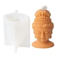 Miniatyrbillede 1 af 5: Genanvendelig Silikone Lysform Avalokitesvara Buddha Hoved Statue Epoxy Resin Form Støbeværktøj til DIY Gips Ornamenter 3