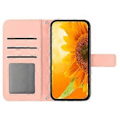 Pikkukuva 2 / 5: Oppo A58 4G lompakkokotelo, auringonkukkakuvio, jalustallinen nahkakotelo ja ranneke Style D