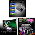 Miniatyrbilde 3 av 3: Svart, HD 1080P bærbar LED-projektor Mini hjemmekino lett