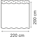 Miniatyrbillede 2 af 5: Bruseforhæng 220X200cm, Vandtæt Skimmelresistent med Kroge,