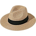Miniatyrbillede 1 af 5: Womens UPF50 Foldable Summer Straw Hat Wide Brim Fedora Sun Beach