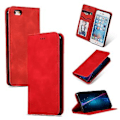 Miniatyrbillede 2 af 5: Retro Læderetui med Hudfornemmelse til iPhone 6S Plus & 6 Plus Red