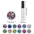 Miniatyrbild 3 av 5: 4 Ask Nagelkonst Glitter Paljetter Nagel Flakes Design Holografiska Nagelkonst Tillbehör för Kvinnor Flickor Manikyr Glimmer Set of 15