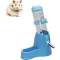 Miniatyrbillede 1 af 5: 3 i 1 Hamster Hængende Vandflaske Kæledyr Automatisk Dispenser med Base til Dværg Hamster Mus Rotte Pindsvin (125ML Blå)