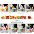 Miniatyrbild 3 av 5: Manuell citrusjuicer citronpress, dubbelsidig manuell fruktpress