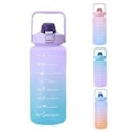 Miniatyrbillede 1 af 5: 2000ML Sports Vandflaske Gradient Farve Stor Kapacitet Vandflaske purple
