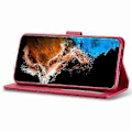 Miniatyrbillede 3 af 5: LC.IMEEKE Etui til Samsung Galaxy S24+ Kalveskindsstruktur Læder Stand Telefon Beskyttelsescover Style D