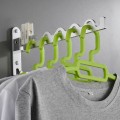 Miniatyrbilde 4 av 5: Foldbar veggmontert klesstativ i aluminium, foldbar veggstativ