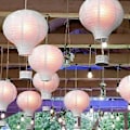 Miniatyrbillede 4 af 5: 6 stk. Lampion Papir Luftballon Lanterne Hvidt Papir Til Fødselsdagsdekoration, Bryllup, Fest (30 cm)