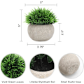 Miniatyrbilde 2 av 4: 2 kunstige planter for å dekorere bad og hjemmekontorer, små kunstige planter for innendørsdekorasjon (potteplanter)