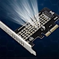 Miniatyrbillede 4 af 5: PCIE 4X til NVME M.2 Konvertere PCIE 4X til NVME M Key M.2 Adapter til Udvidelse af Lagerkapacitet og Forøgelse af Datahastighed Half height chassis