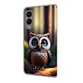 Miniatyrbillede 5 af 5: Læderetui med mønstertryk, pung og stativ til Samsung Galaxy S25 Edge Brown Little Owl