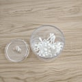 Miniatyrbillede 3 af 5: Makeup Bomulds Opbevaringsboks Transparent Rund Opbevaringsboks