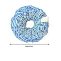 Miniatyrbillede 3 af 5: Elegant ternet hårelastik til håropsætninger, hårelastik, flerlags ternede scrunchies, fransk hårreb, hårstylingbånd - lyseblå light blue