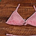 Miniatyrbillede 5 af 5: Dame Badedragt Push Up BH Bikini Sæt Strandtøj (Pink M) Pink M