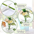 Miniatyrbild 5 av 5: Blomsterarrangemang Rostfritt Stål Hjälpmedel Håller Växterna i Vasen i Ordning för Odling Jordgubbsblomma Silver 3pcs Set