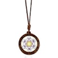 Pikkukuva 1 / 5: Tyylikäs puinen Metatronin kuutio kaulakoru pyhä geometria heksagrammi ja Sri Yantra amuletti kaulaketju säädettävä pituus choker 9