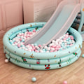 Miniatyrbillede 4 af 5: Børnepool, (Grøn) Rund Oppustelig Pool, 100x35cm Oppustelig