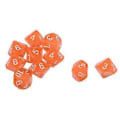 Pikkukuva 2 / 5: Muoviset 10 kpl 10-sivuiset D10 &D RPG Lautapeli Lelu DIY (Oranssi) Orange