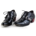 Miniatyrbillede 2 af 2: Herres Slip On Lak Glans Tassle Sko Læder Smart Casual.40.sort