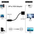 Miniatyrbild 2 av 4: (Svart) DP till VGA-adapter, guldpläterad DisplayPort till VGA-omvandlare