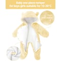Miniatyrbilde 2 av 6: Baby hettegenser i ull, snøjakke, tegneserie-jumpsuit, høst- og vinterklær, gul, 6-9 måneder gammel