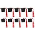 Pikkukuva 1 / 4: 10 kpl Kakku Mini Trencher Lakit Mini Valmistujaiskauden Matkamuisto Koristeet Red