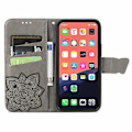 Miniatyrbillede 3 af 5: Butterfly Love Flower Læder Etui Til iPhone 13 mini Grey