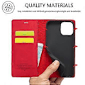 Miniatyrbillede 5 af 5: LC.IMEEKE Magnetisk PU + TPU Etui til iPhone 13 Pro Red
