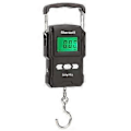 Pikkukuva 1 / 5: Kalastusvaaka, 75 kg:n / 165 lb:n riippuva matkatavaravaaka, elektroninen kalastusvaaka taustavalaistulla LCD-näytöllä, mittanauhalla ja 2 AAA-paristolla, sopii O:lle