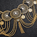 Miniatyrbild 2 av 4: Boho Mynt Magekedja Rhinestone Midjekedjor Dans Sommar Kroppssmycke
