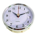 Miniatyrbillede 5 af 5: 80mm/3,15 tommer Klassisk Ur Quartz Urværk Indsats Passer Diameter 75mm/2,95 tommer Hul Sort Metal Urviser Sølvfarve