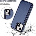 Miniatyrbillede 4 af 5: Designet til iPhone 13 Wallet Case, blødt PU læder kortholder etui med støttefod slankt flip cover til iPhone 13 6.1 tommer (blå)