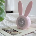 Miniatyrbillede 2 af 5: Pink, sød kaninformet induktionsvækkeur, automatisk br