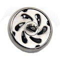Miniatyrbild 3 av 5: 10 st silverkläder knapp - ihålig blomma form metall skaft Ro