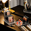 Miniatyrbillede 4 af 5: Paletorganisator, 7 rum inddelt plastik makeup-organisator til øjenskygger
