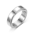 Miniatyrbillede 1 af 5: Par Ring Rustfrit Stål Roterbar Ring Silver 10