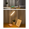 Pikkukuva 4 / 5: Valkoinen USB-ladattava 1200mAh akkukäyttöinen langaton LED-pöytävalaisin