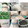 Miniatyrbilde 3 av 4: Dame Sølv CHARM 925 For armbånd, charms smykkeanheng 26 initialer for diy colliersstyle 1 SIZE 3