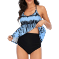 Miniatyrbild 4 av 4: Tvådelad baddräkt för kvinnor Plus Size Toppar med shorts Dam Baddräkter Plus Size Baddräkter