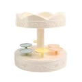 Miniatyrbillede 1 af 5: Iøjnefaldende Automatisk Roterende Dessert Vitrineskab Dobbelt Lag Swing Bakke Maskine Plastmateriale Fantastisk til Kage Dessert A