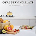 Miniatyrbilde 2 av 4: Oval Serveringsfat Rustfritt Stål Fat Mat Serveringsfat Husholdnings Snackfat