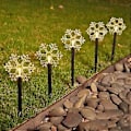 Miniatyrbillede 3 af 5: Snefnug solcellelamper, vandtætte julelandskabslys, julegangdekorationer, LED-lys (varmt lys) til