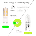 Miniatyrbilde 2 av 5: G9 LED-pære, dimbar 4W, tilsvarer 40W T4 G9 halogenpære, 2700K