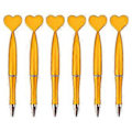 Miniatyrbillede 1 af 5: 6 stk. 1,0 mm sorte kuglepenne Journalføringspenne Glatte skrivepenne Hjerteformede bryllupspenne Papirvarer guld gold