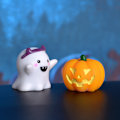 Miniatyrbilde 3 av 5: 4 stk. spøkelsesgresskarornament Halloween-dekor krystallkulehåndverk