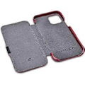 Pikkukuva 5 / 5: Nahkainen Folio-kotelo iPhone 12:lle - Vintage-tyyli, aito nahka, taittuva folio-suunnittelu, magneettinen sulkeminen - punainen