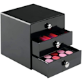 Miniatyrbillede 1 af 4: Sort 3 skuffer, skuffe makeup organizer, plastik opbevaringsboks til