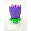 Miniatyrbillede 1 af 4: Magiske Fødselsdagslys Musik Fødselsdagslys Roterende Lotus Fødselsdagskage Legetøj Lilla